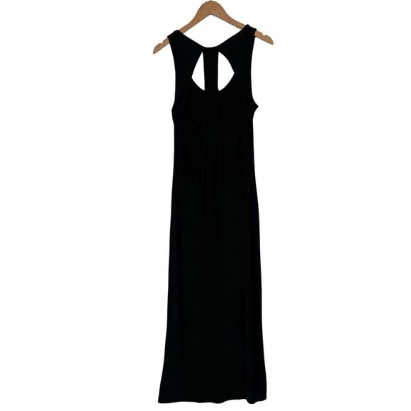 Fabletics Claudia Back Cutout Maxi Dress in Black | Medium - Picture 3 of 8